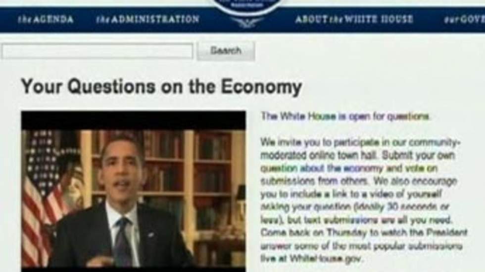 Obama répond aux internautes sur l'économie