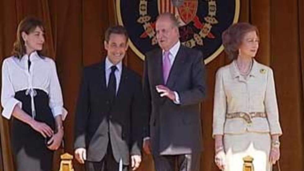 Le couple Sarkozy en visite officielle à Madrid Le couple Sarkozy en visite officielle à Madrid