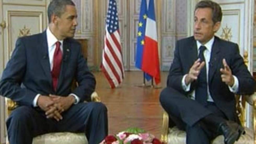 Sarkozy et Obama "main dans la main" sur la question iranienne Sarkozy et Obama "main dans la main" sur la question iranienne