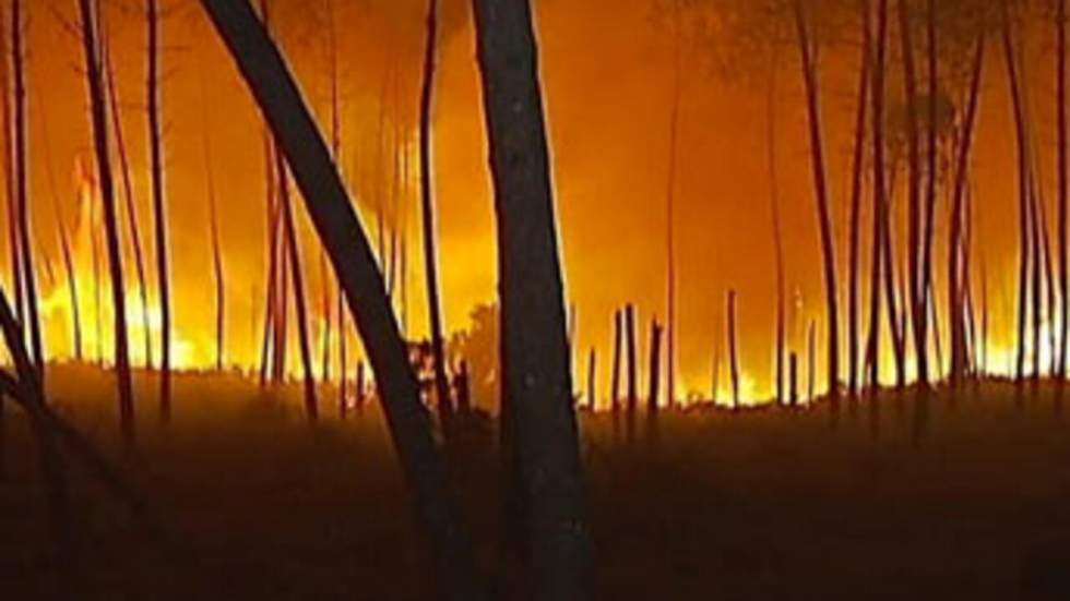 Plus d'une centaine d'hectares partent en fumée dans les Landes