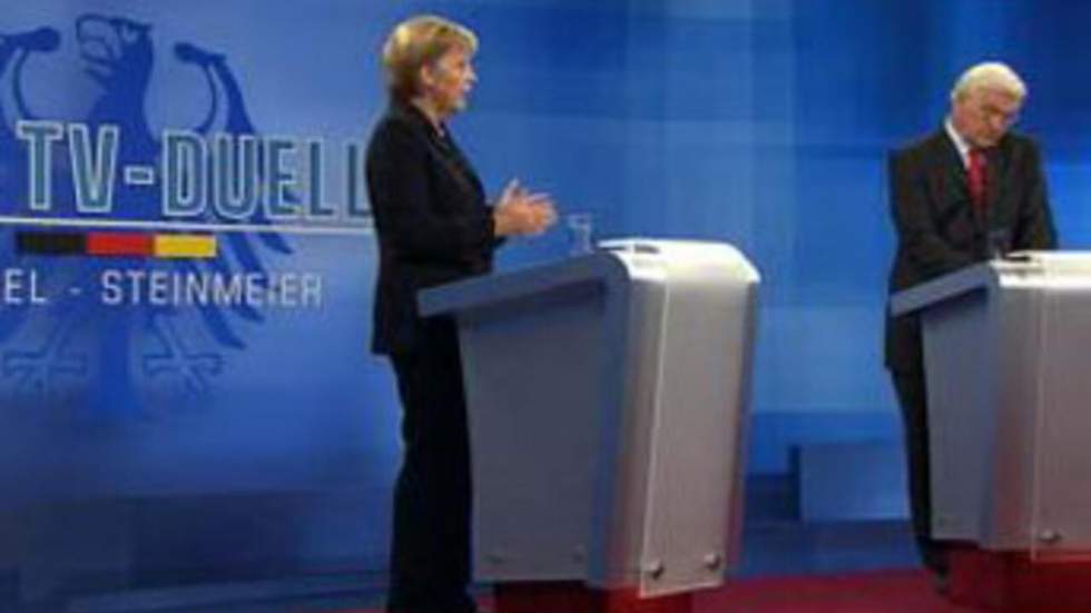 Un débat en demi-teinte entre Merkel et Steinmeier Un débat en demi-teinte entre Merkel et Steinmeier