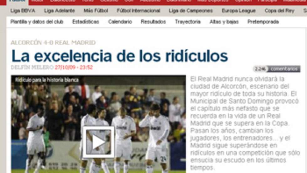 Une équipe de 3e division ridiculise les Galactiques du Real Madrid