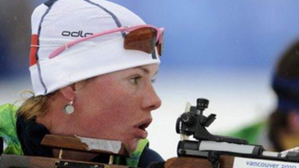 En biathlon, la Française Marie Dorin décroche la médaille de bronze du sprint