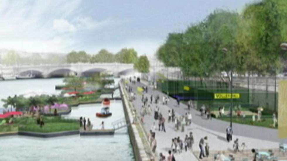 Delanoë veut rendre les berges de la Seine aux piétons Delanoë veut rendre les berges de la Seine aux piétons