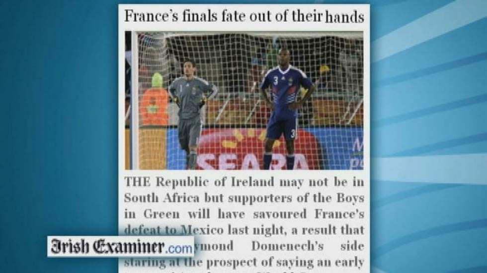 Foot : La France passe la main (presse irlandaise)