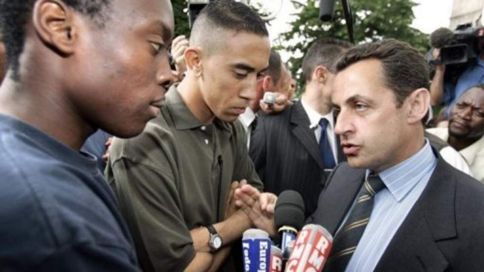 Visite surprise de Nicolas Sarkozy en Seine-Saint-Denis, à la Courneuve