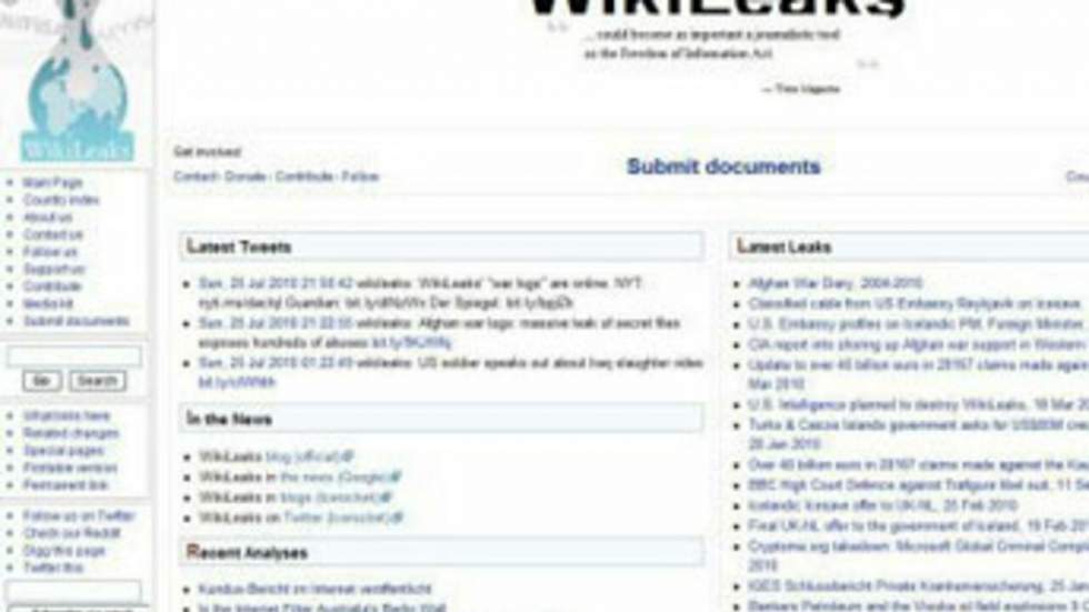 Le Pentagone recherche le responsable de la fuite sur le site WikiLeaks Le Pentagone recherche le responsable de la fuite sur le site WikiLeaks