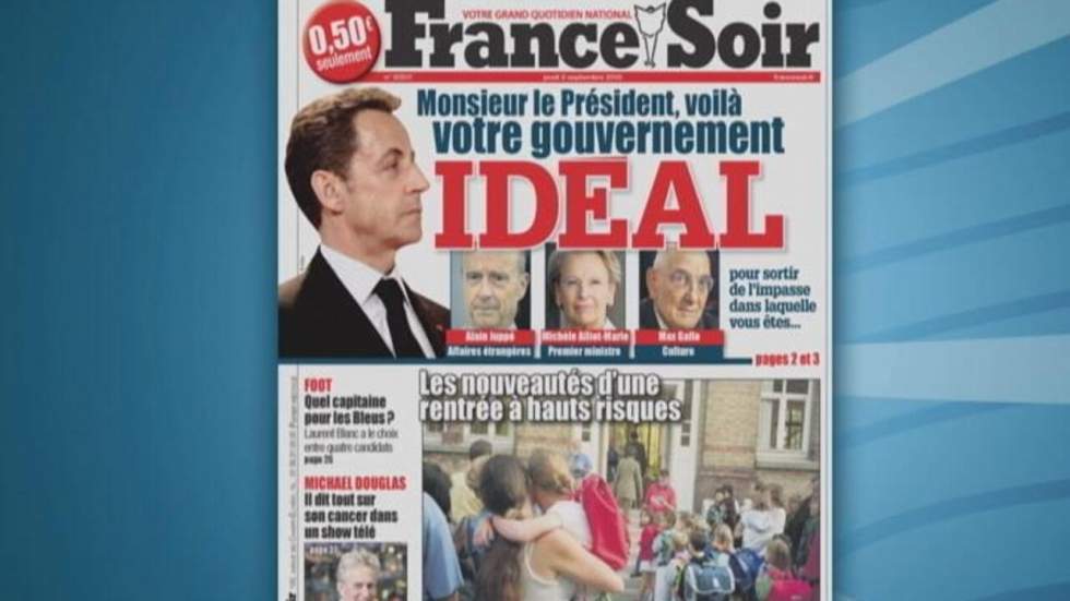 MAM, Guéant, Juppé, Gallo et Douillet : le "gouvernement idéal" de France Soir MAM, Guéant, Juppé, Gallo et Douillet : le "gouvernement idéal" de France Soir