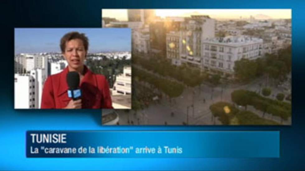 La "Caravane de la libération" défile dans les rues de Tunis