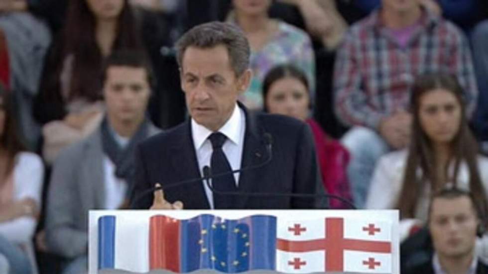 À Tbilissi, Nicolas Sarkozy insiste sur l'identité "européenne" de la Géorgie