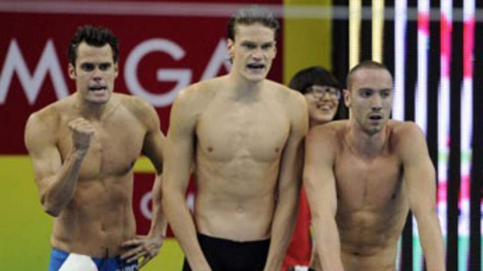 Les relayeurs du 4x200m apportent une cinquième médaille à la natation française