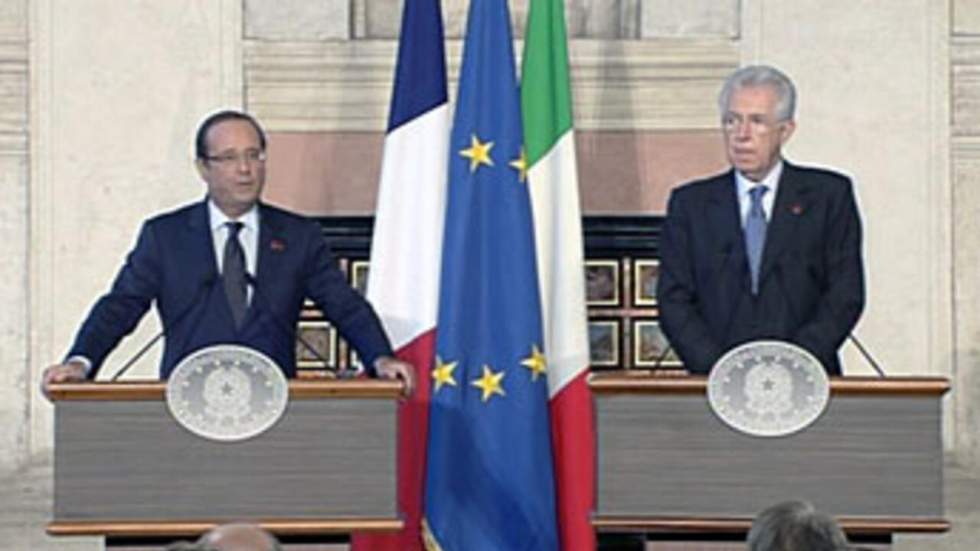 Hollande et Monti annoncent la tenue d'un sommet franco-italien en décembre