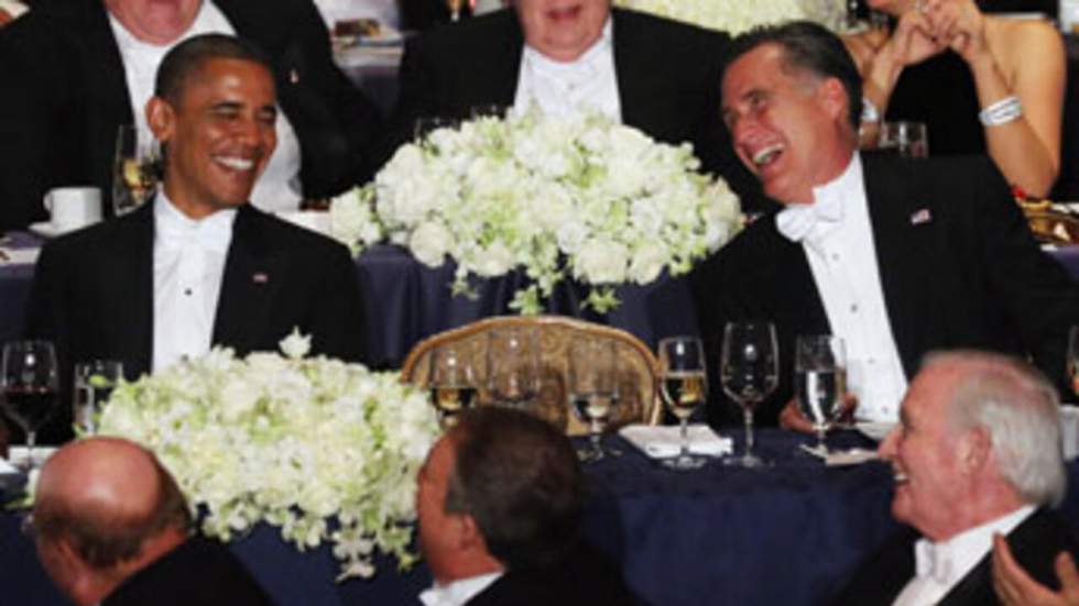 Pause railleuse entre Obama et Romney le temps d'un dîner