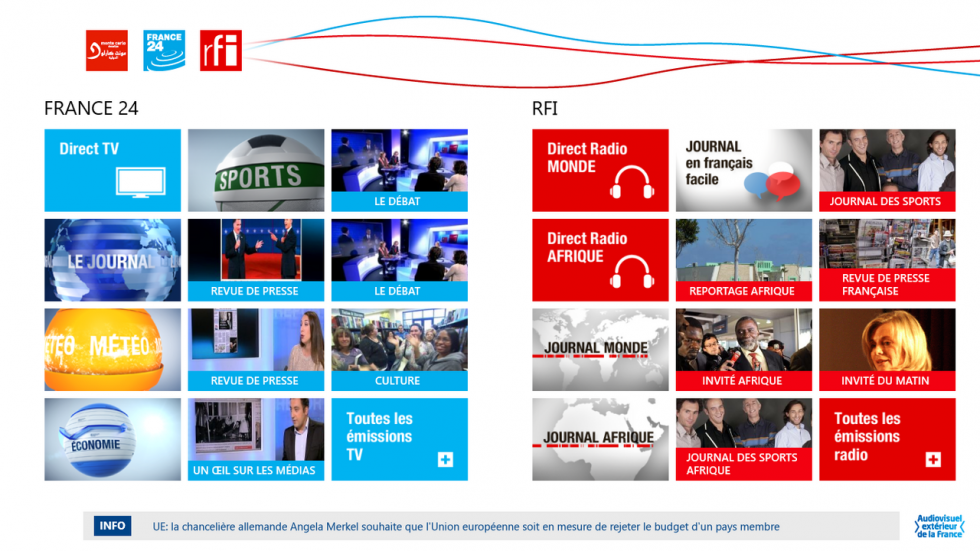 FRANCE 24, Monte-Carlo Doualiya et RFI se lancent sur Windows 8 - 26/10/2012 FRANCE 24, Monte-Carlo Doualiya et RFI se lancent sur Windows 8 - 26/10/2012