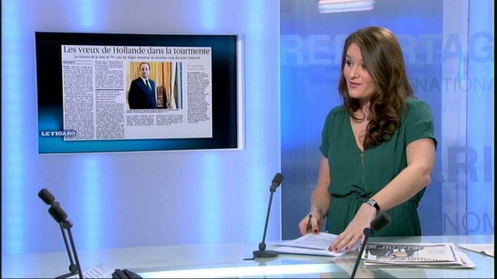 "Les vœux de Hollande dans la tourmente" "Les vœux de Hollande dans la tourmente"