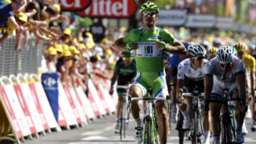 Peter Sagan vert de bonheur à Albi Peter Sagan vert de bonheur à Albi