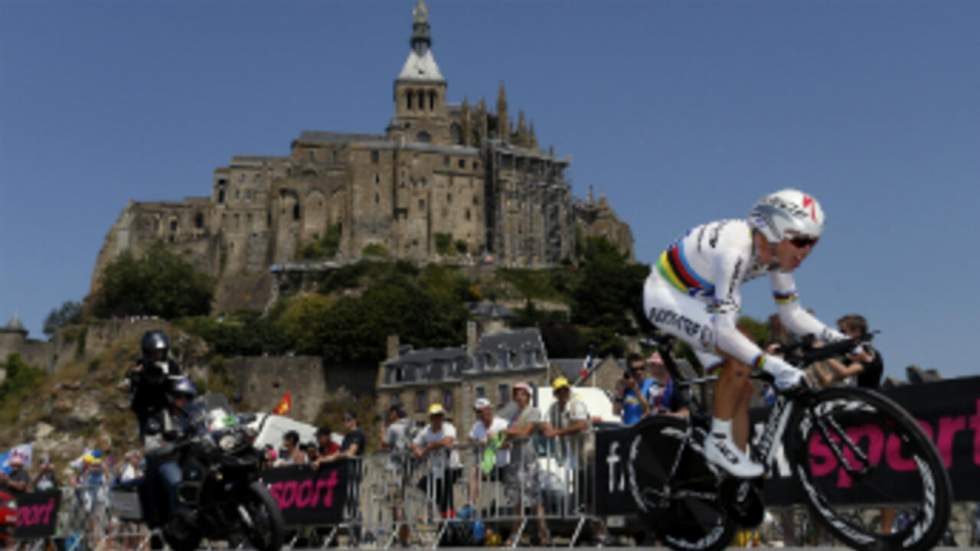 Tony Martin vainqueur du contre-la-montre du Mont-Saint-Michel Tony Martin vainqueur du contre-la-montre du Mont-Saint-Michel