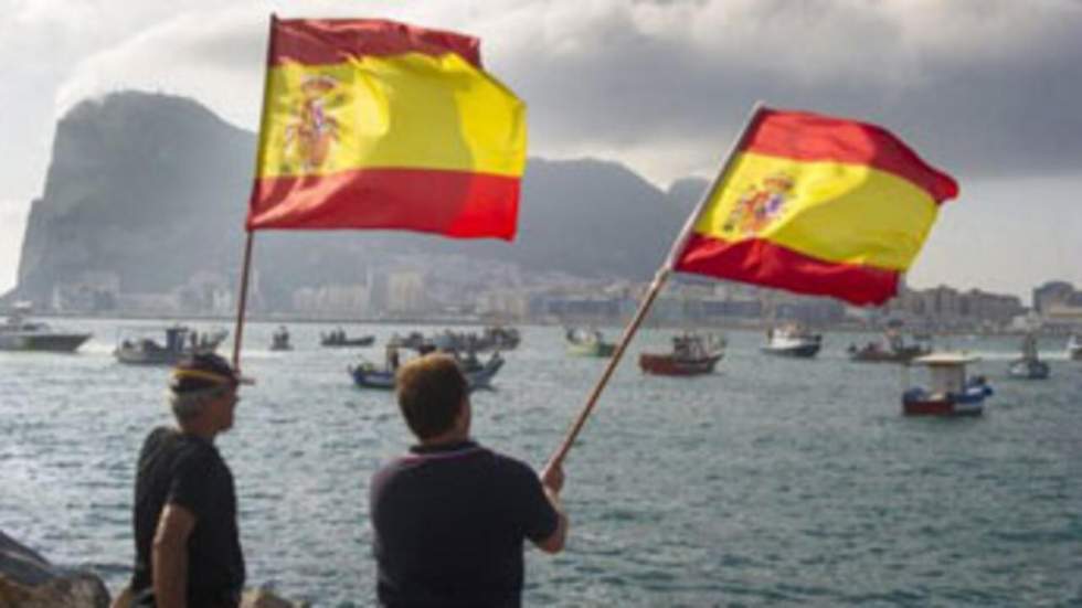 Manifestation des pêcheurs espagnols contre le récif de Gibraltar