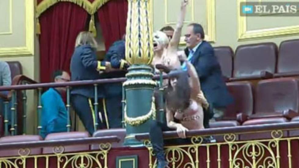 Espagne : trois Femen s'invitent à l'Assemblée pour défendre le droit à l'IVG