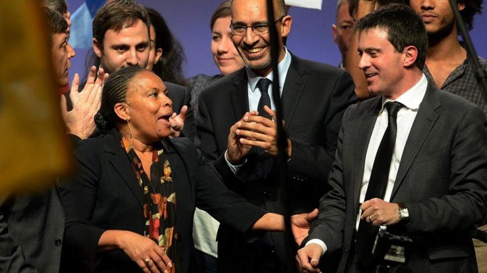 Taubira et Valls main dans la main contre le racisme