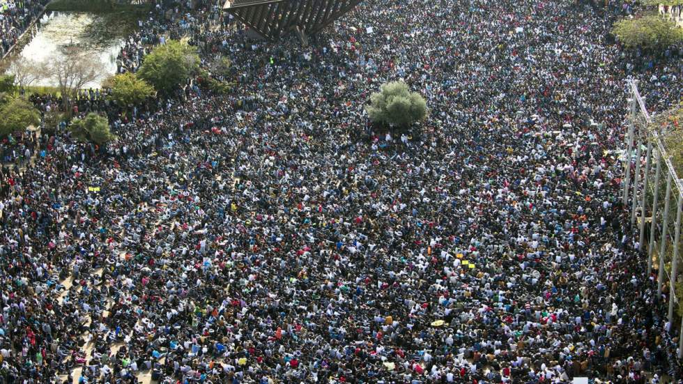 Manifestation monstre de migrants africains à Tel-Aviv