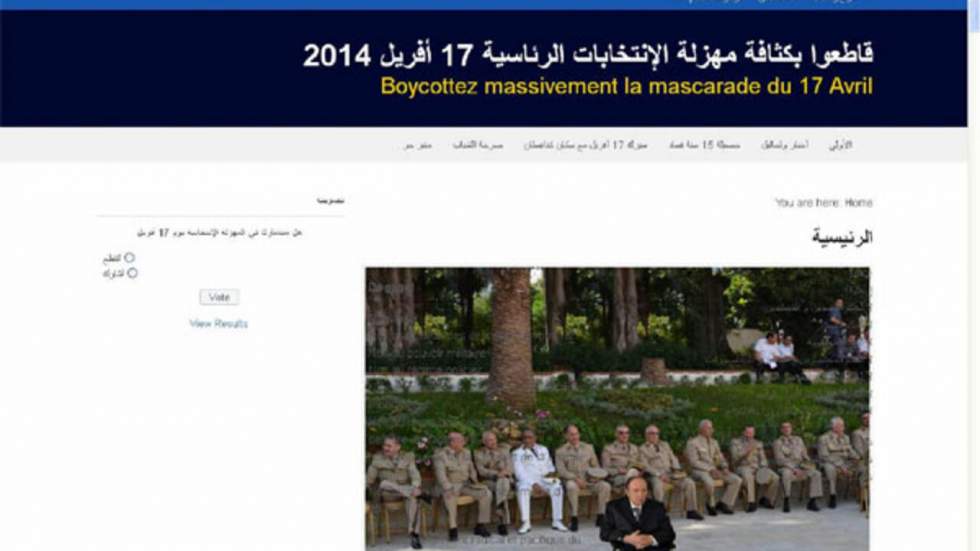 Le site de campagne d'Abdelaziz Bouteflika piraté