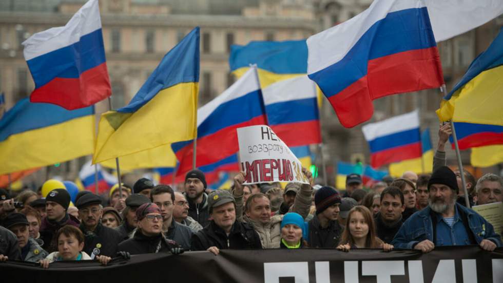 Manifestation à Moscou contre "l'occupation" de la Crimée