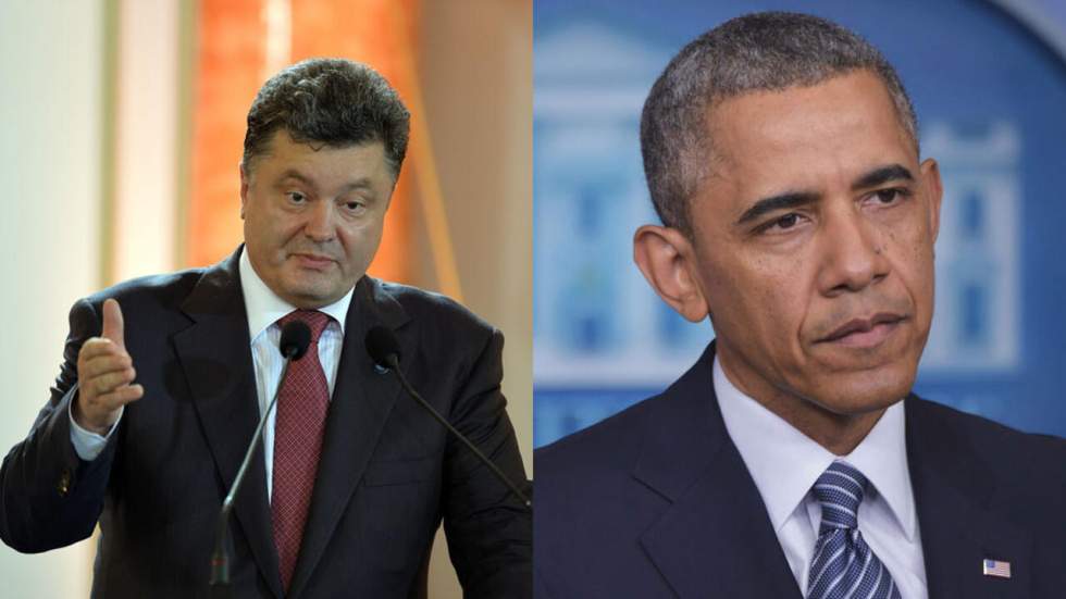 Ukraine : Obama promet le soutien des États-Unis à Porochenko