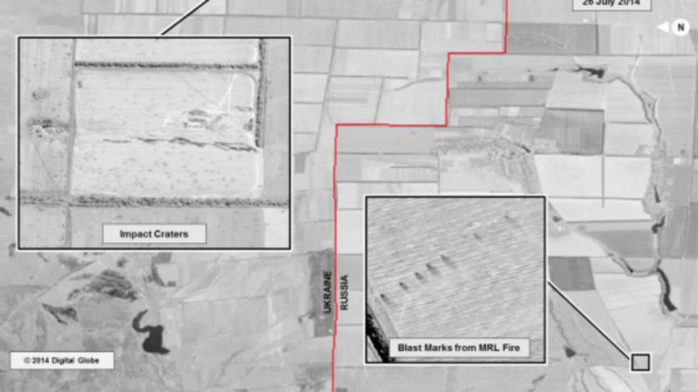 Photos à l'appui, Washington accuse Moscou de bombarder l'Ukraine Photos à l'appui, Washington accuse Moscou de bombarder l'Ukraine