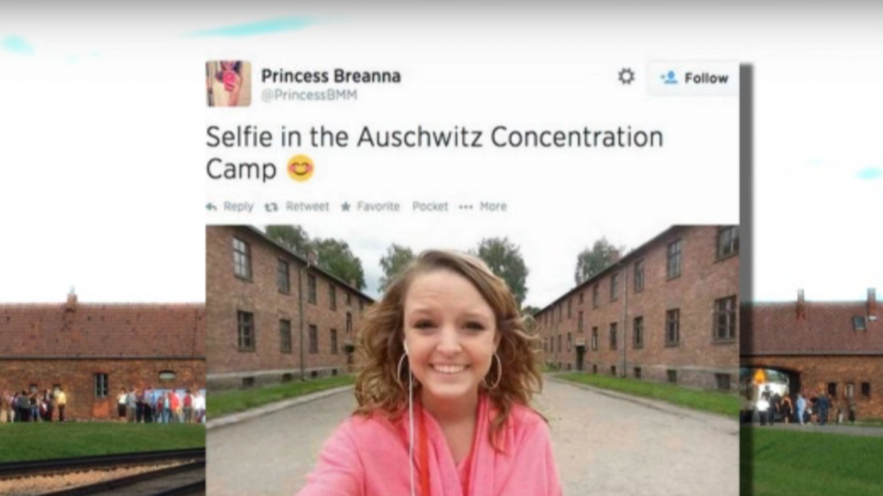 Un selfie pris à Auschwitz scandalise la Toile