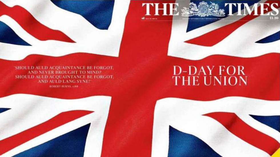 Référendum en Écosse : la presse britannique veut sauver l'Union Référendum en Écosse : la presse britannique veut sauver l'Union
