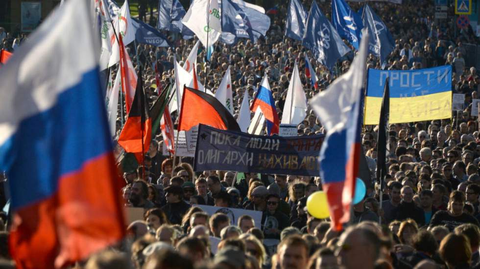 Des milliers de pacifistes manifestent à Moscou contre la guerre en Ukraine