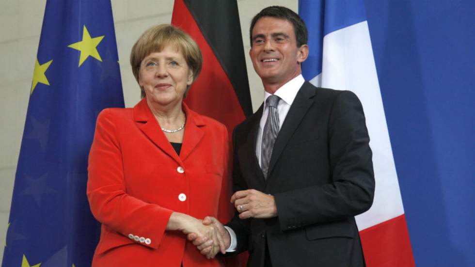 À Berlin, Manuel Valls promet des réformes à Angela Merkel