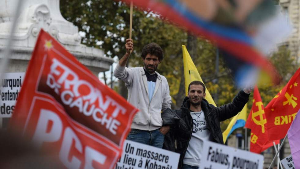 En images : À Paris, une manifestation pro-kurde en soutien à Kobané