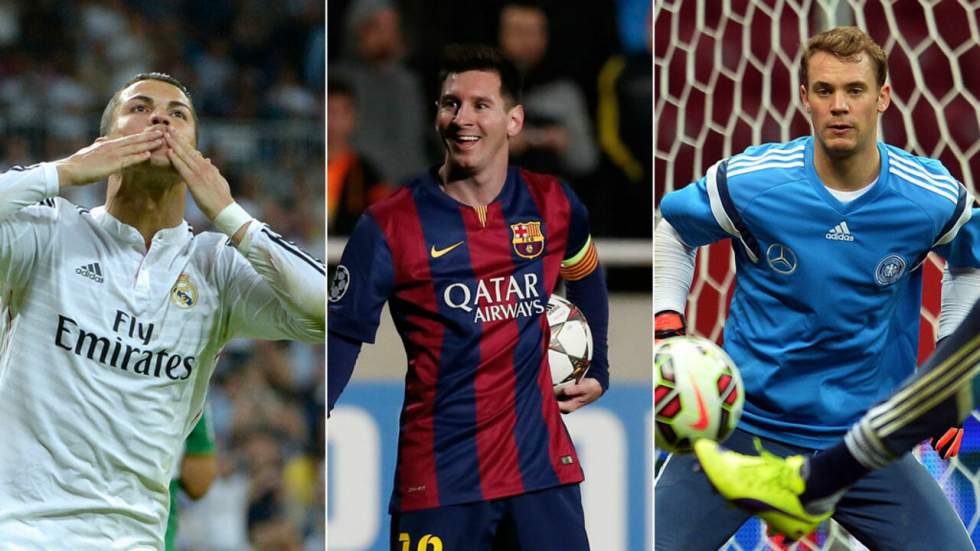 Ballon d'Or : Cristiano Ronaldo, Lionel Messi et Manuel Neuer finalistes