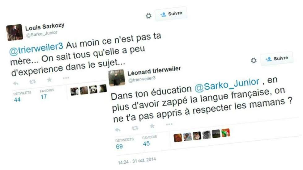 Louis Sarkozy et Léonard Trierweiler déterrent le #hash de guerre Louis Sarkozy et Léonard Trierweiler déterrent le #hash de guerre