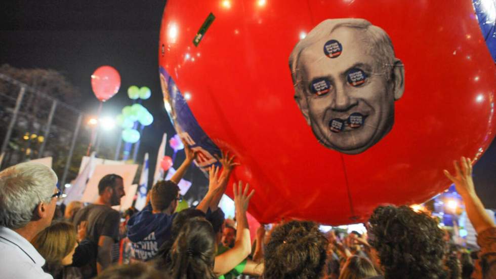 En images : Manifestation contre Netanyahou à Tel Aviv avant les élections