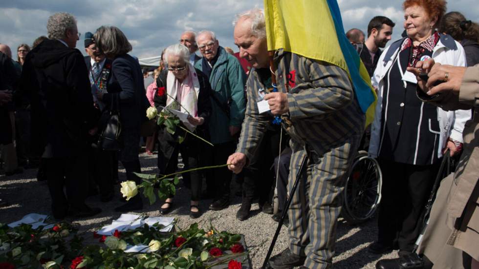 70 ans de la libération du camp de Buchenwald : les survivants se recueillent