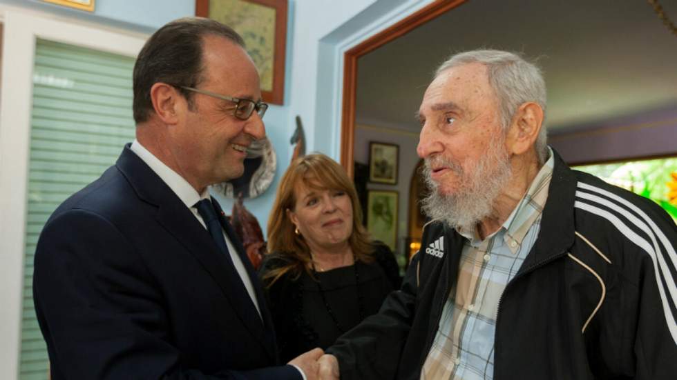 Rencontre historique entre François Hollande et Fidel Castro à Cuba