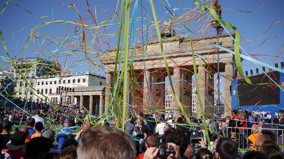 En images : Berlin en fête, à 24 heures de la finale de la Ligue des champions