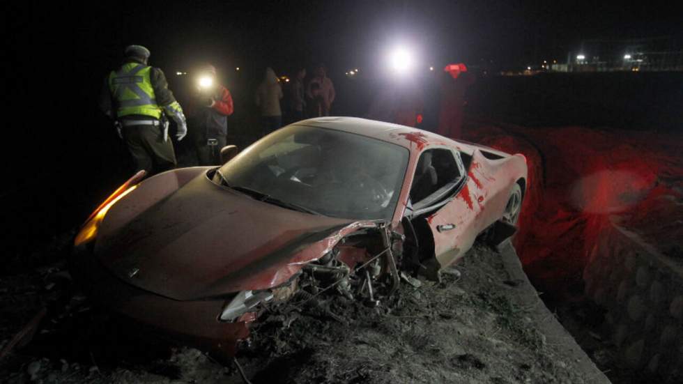 Copa America : Arturo Vidal, en état d'ivresse, a un accident au volant de sa Ferrari Copa America : Arturo Vidal, en état d'ivresse, a un accident au volant de sa Ferrari