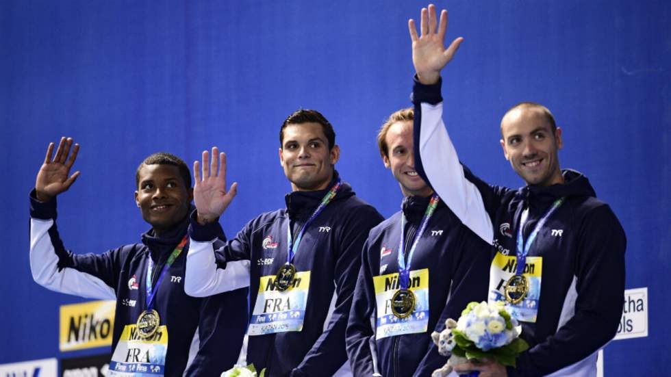 Mondiaux-2015 : la France conserve son titre sur le relais masculin 4x100 m nage libre