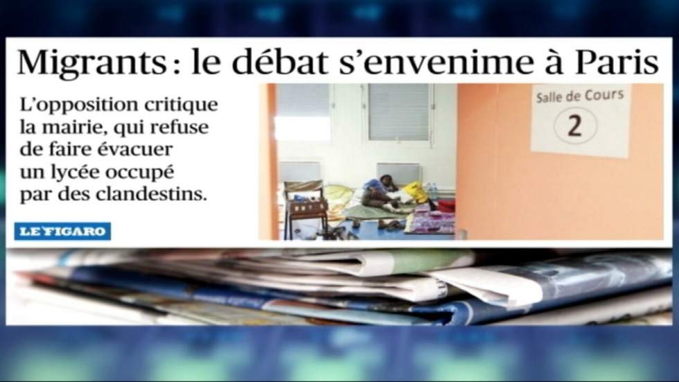 Polémique autour du lycée squatté par des migrants à Paris Polémique autour du lycée squatté par des migrants à Paris