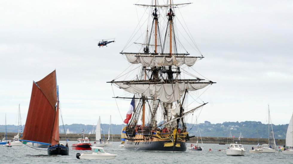 En images : "L'Hermione" de retour en France après son périple américain