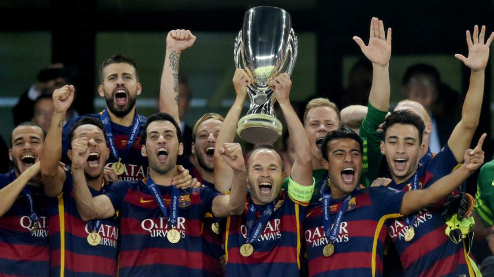 Supercoupe d'Europe : le FC Barcelone s'impose au bout du suspense Supercoupe d'Europe : le FC Barcelone s'impose au bout du suspense