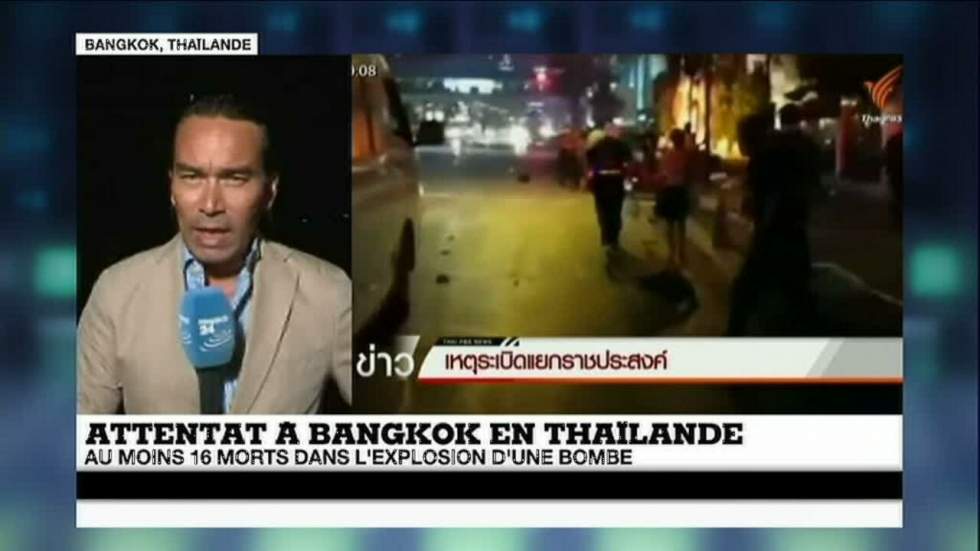 Explosion d'une bombe dans le centre de Bangkok, plusieurs dizaines de morts