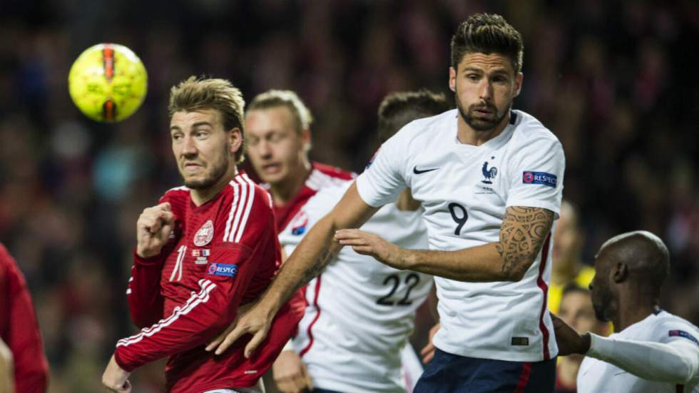 Solides face au Danemark, les Bleus s'imposent grâce à un doublé de Giroud