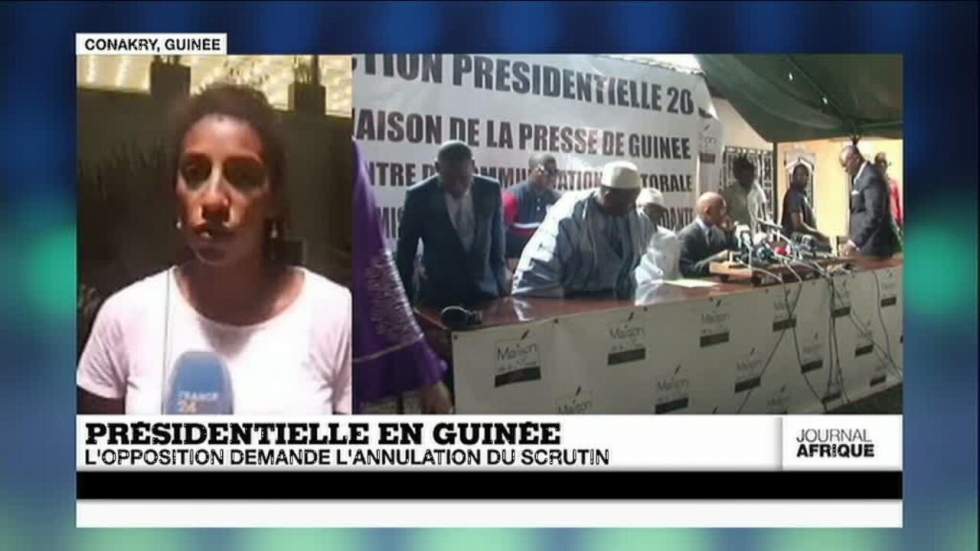 Vidéo : en Guinée, l'opposition réclame l'annulation de l'élection présidentielle Vidéo : en Guinée, l'opposition réclame l'annulation de l'élection présidentielle