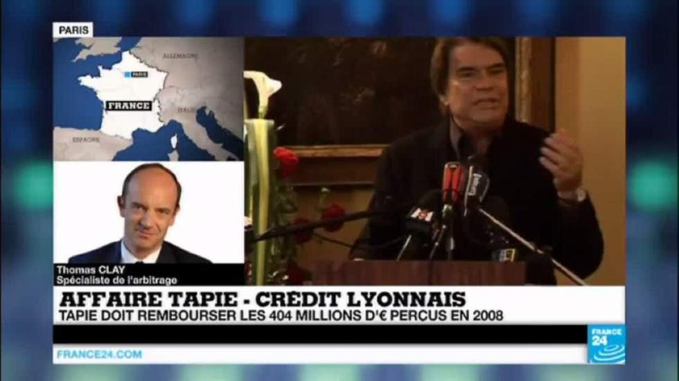 Bernard Tapie condamné à rembourser les 404 millions d'euros obtenus en 2008