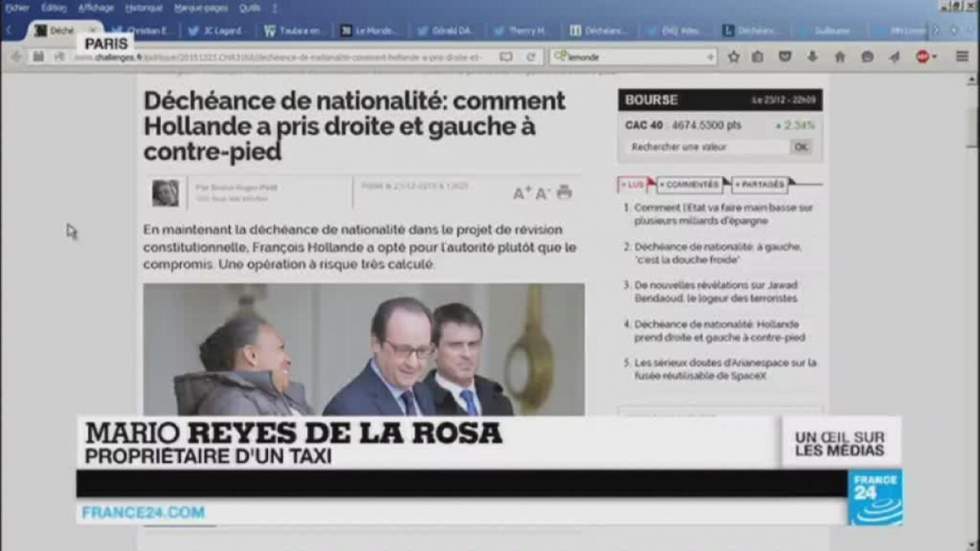 Déchéance de nationalité : François Hollande à contre-pied Déchéance de nationalité : François Hollande à contre-pied